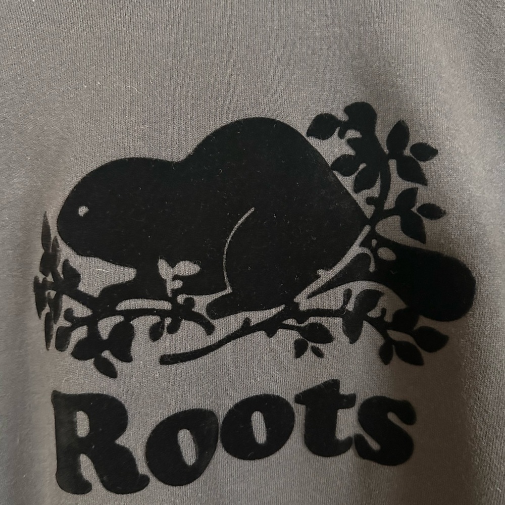 Roots Charcoal/black Hoodie with Black Logo - Picture 2 of 10